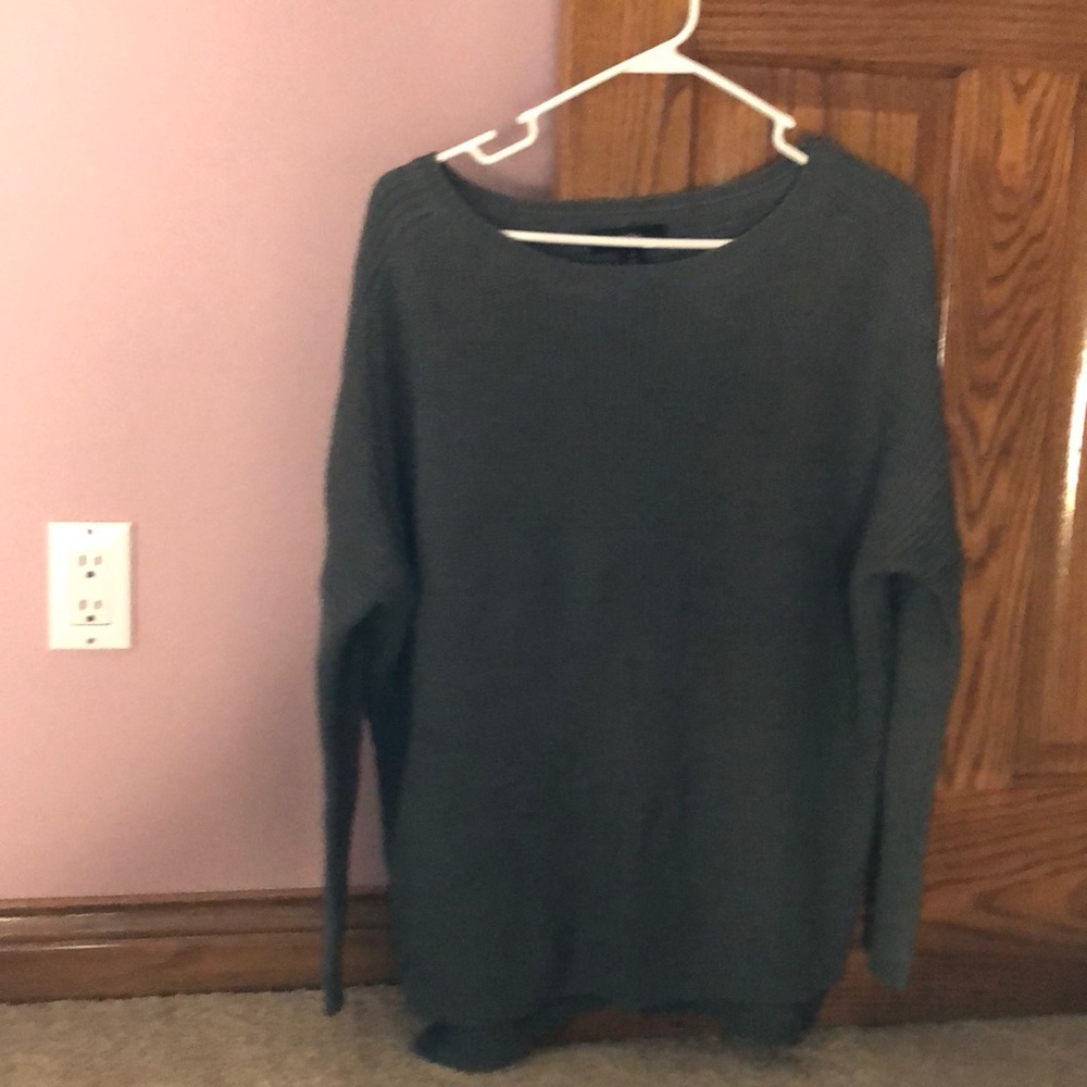 Gray, oversized sweater
